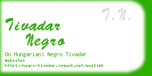 tivadar negro business card